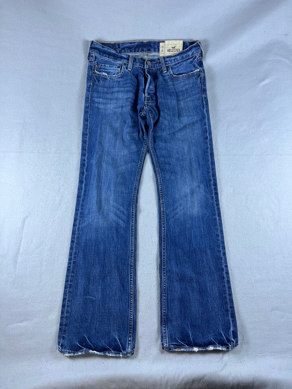 Hollister Jeans Mens 31x32 Blue Bootcut Low Rise Medium Wash Denim Y2K Classic